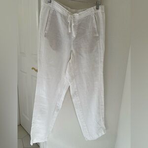 NWOT J Jill White Linen Pants